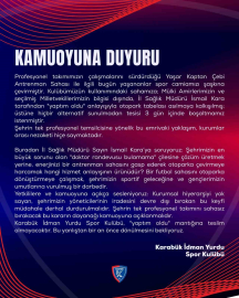 Karabük İdman Yurdu sahasında otopark tabelası krizi