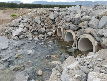 Akdağ Tabiat Parkı’nın çöken yolu tamir edildi