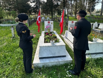 Jandarma şehit Demir’i kabri başında andı