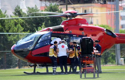 Kalp krizi geçiren hasta hava ambulansıyla Malatya’ya sevk edildi