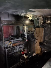 İş yerinin mutfağında çıkan yangın büyümeden kontrol altına alındı