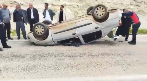 Kontrolden çıkan otomobil takla attı: 1 yaralı