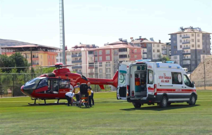Kalp krizi geçiren hasta hava ambulansıyla Malatya’ya sevk edildi