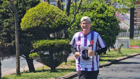 65 yaşındaki diş hekimi Fedai Kürtül, İstanbul’dan Samsun’a koşuyor