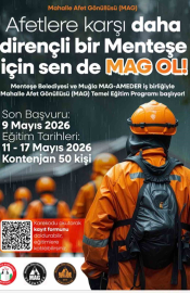 Menteşe’de Mahalle Afet Gönüllülüğü için kayıtlar başladı