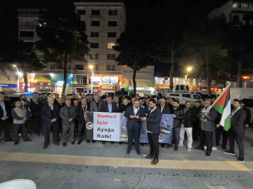 Tatvan’da Sumud Filosu’na destek eylemi