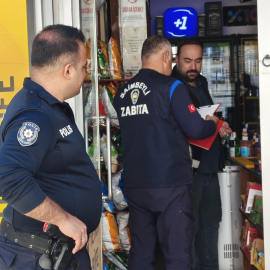 Saimbeyli’de zabıta ve polis ekiplerinden ortak denetim