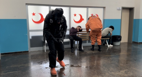 Van Geri Gönderme Merkezi’nde KBRN tatbikatı yapıldı