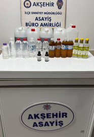 Akşehir’de sahte alkol operasyonu
