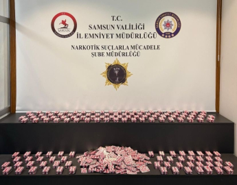 Samsun’da 11 bin 704 adet uyuşturucu hap ele geçirildi