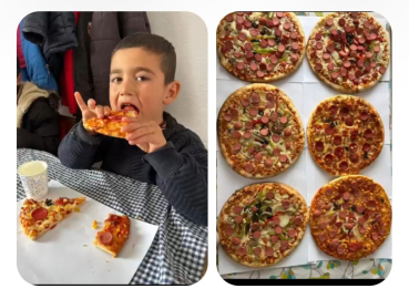 Diyadin’de öğrencilerden renkli pizza etkinliği