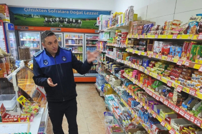 Zabıta ekiplerinden bakkal ve marketlere denetim
