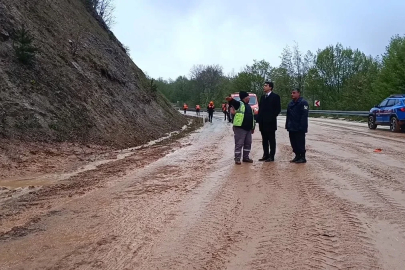 Bilecik’te sağanak yağış sonrası heyelan
