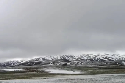 Karlıova’nın yüksek kesimlerine kar yağdı
