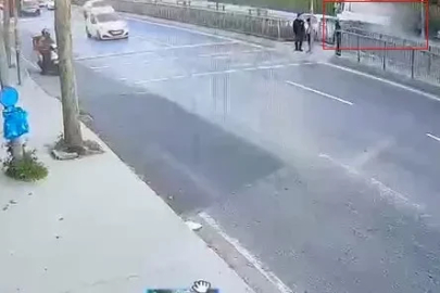 Küçükçekmece’de genç mühendisin hayatını kaybettiği kazanın güvenlik kamerası görüntüleri ortaya çıktı
