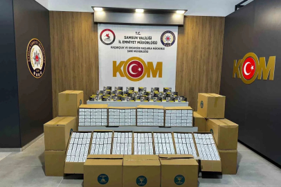 Samsun’da 410 bin adet kaçak makaron ele geçirildi
