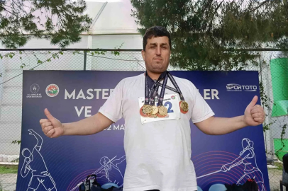Balıkesirli vetaran sporcu öğretmen 4 dalda şampiyon oldu
