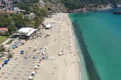 Alanya sahillerinde hafta sonu yoğunluğu
