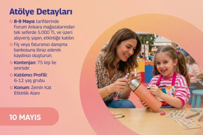 Forum Ankara’da Anneler Günü’ne özel atölyeler
