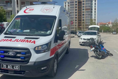 Karaman’da otomobil ile motosiklet çarpıştı: 1 yaralı

