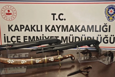 Kapaklı’da tarihi silahlar ele geçirildi
