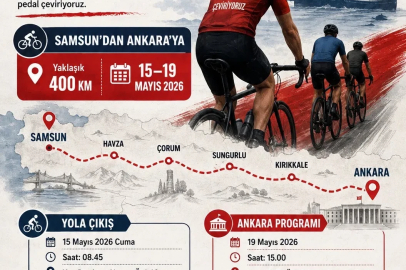 ÜNİPERSAN’den Samsun’dan Ankara’ya bisiklet eylemi
