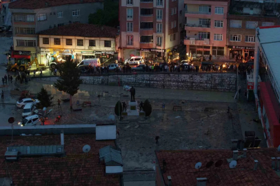 Havza sele teslim: İlçe havadan görüntülendi
