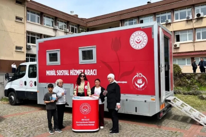 Sinop’ta "Mobil Sosyal Hizmet Aracı" sahada
