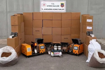 Efeler’de kaçak sigara imalathanesine baskın
