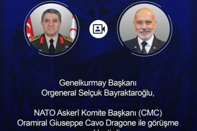 Genelkurmay Başkanı Bayraktaroğlu, NATO Askeri Komite Başkanı Dragone ile görüştü
