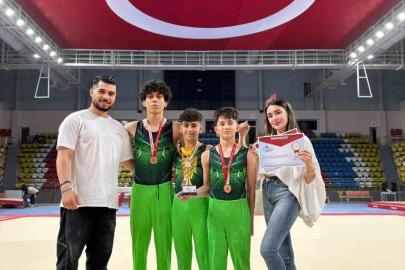 Kayserili cimnastikçiler Türkiye üçüncüsü oldu
