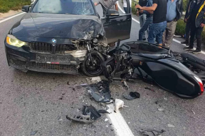 Otomobil ile motosiklet çarpıştı: 2 yaralı
