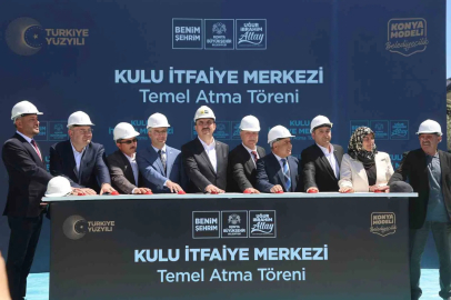 Başkan Altay Cihanbeyli ve Kulu’yu ziyaret etti, Kulu İtfaiye Merkezi’nin temelini attı
