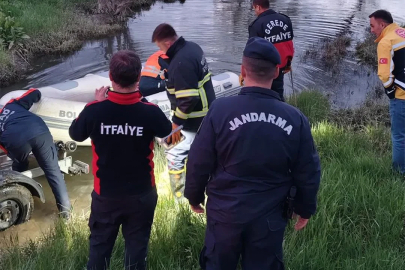 Bolu’da derede mahsur kalan çiftçi kurtarıldı
