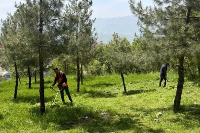 Şırnak’ta mezarlık ve yeşil alanlarda temizlik çalışması
