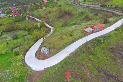 Ordu’da beton yol çalışmaları devam ediyor
