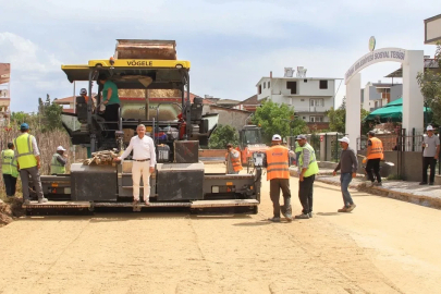 Köşk’te altyapısı tamamlanan yollarda asfalt öncesi çalışma başladı
