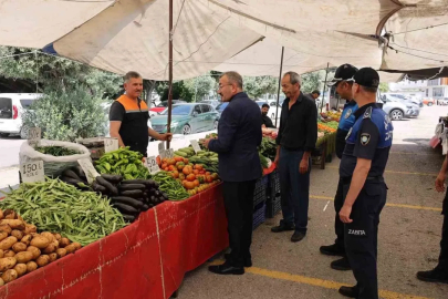 Akdeniz zabıtasından pazarlarda sıkı denetim
