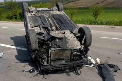Kırıkkale’de kontrolden çıkan otomobil takla attı: 1 yaralı
