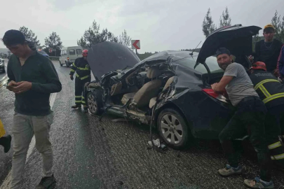 Tır ile otomobil çarpıştı: 1 yaralı
