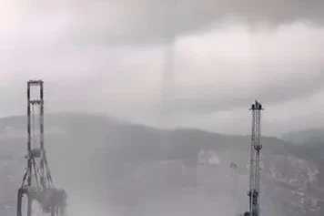 İskenderun Körfezi’nde oluşan hortum cep telefonu kamerasına yansıdı
