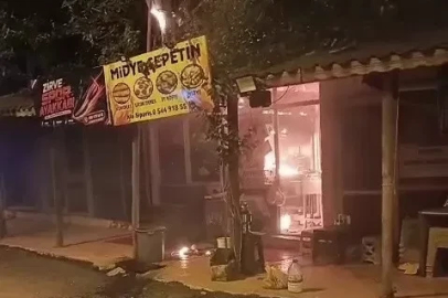 İş yerinde korkutan yangın
