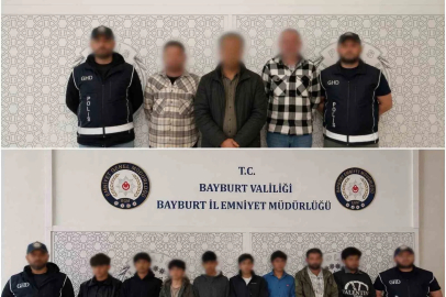 Bayburt’ta 8 düzensiz göçmen yakalandı
