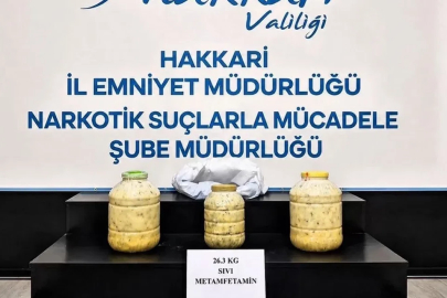 Peynir bidonunda 26 kilo metamfetamin ele geçirildi
