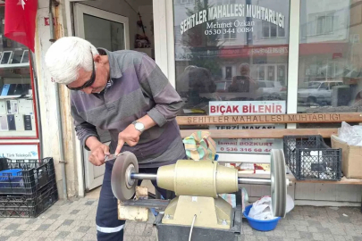 Hisarcık’ta bıçakçıların yoğun mesaisi
