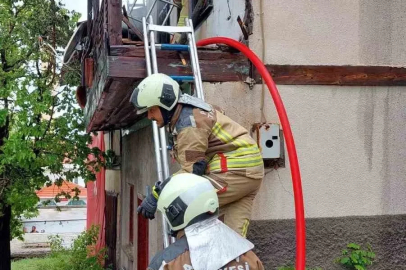 Beypazarı’nda ev yangını paniği
