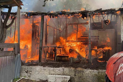 Baraka ev yangında küle döndü
