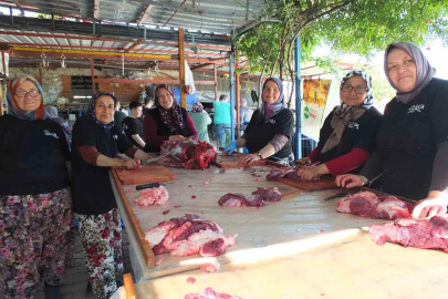 Burhaniye’de kadınlar kasap oldu
