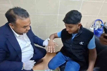 Parmağına yüzük sıkışan vatandaşın yardımına itfaiye amiri koştu
